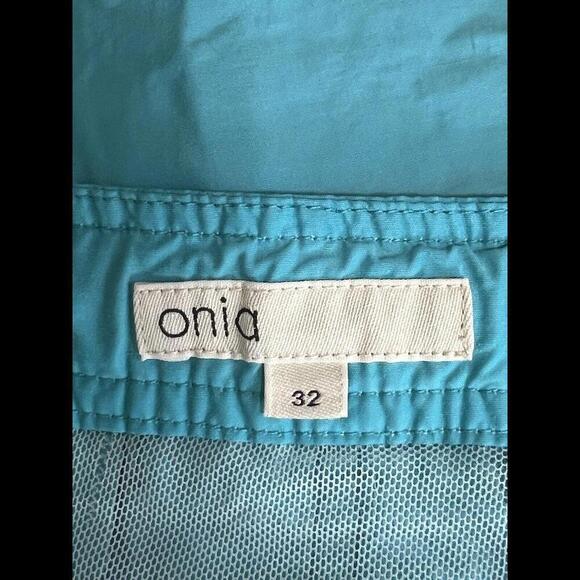 Onia Swim Shorts Mens 32 Blue Calder Trunks 7.5 Inch Inseam Mesh Lined Brief - Picture 3 of 4